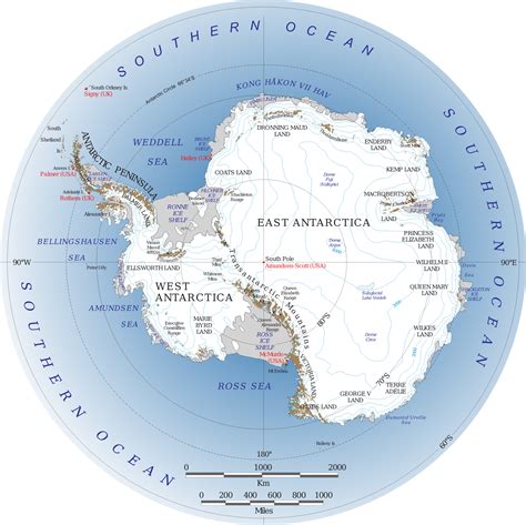 antarctica map labeled